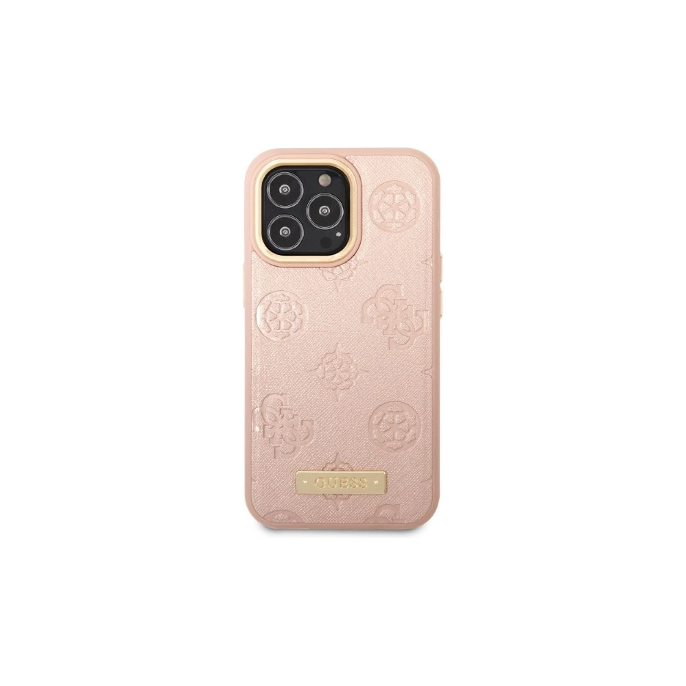 Etui Guess GUHMP13LSAPSTP Apple iPhone 13 Pro różowy/pink hardcase Peony Logo Plate MagSafe