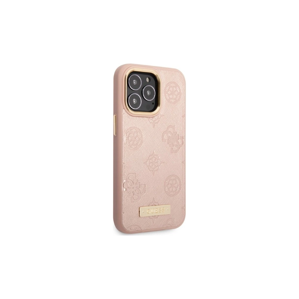 Etui Guess GUHMP13LSAPSTP Apple iPhone 13 Pro różowy/pink hardcase Peony Logo Plate MagSafe