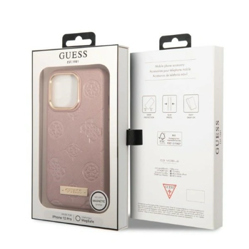 Kup Etui Guess GUHMP13LSAPSTP Apple iPhone 13 Pro różowy/pink hardcase Peony Logo Plate MagSafe - GUE2270 - {ean13} - Sklep Home Screen