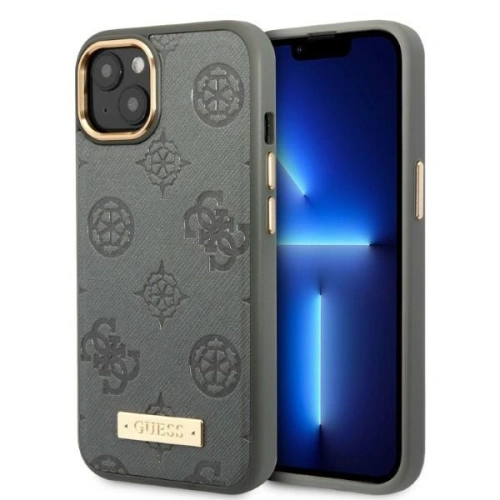 Kup Case Guess GUHMP13MSAPSTG Apple iPhone 13 grau/hardcase Peony Logo Plate MagSafe - GUE2271 - {ean13} - Sklep Home Screen