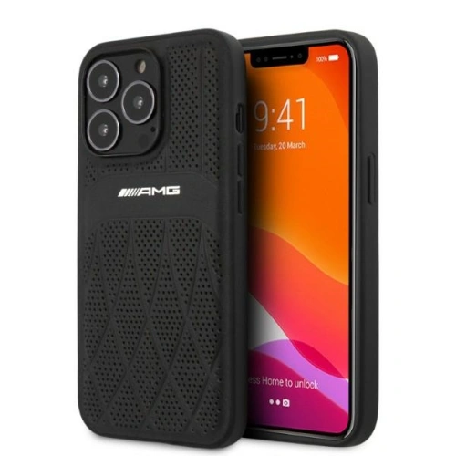 Kup Etui Mercedes AMG AMHCP13LOSDBK Apple iPhone 13 Pro fekete/hardcase bőr ívelt vonalak - MRS68 - {ean13} - Sklep Home Screen
