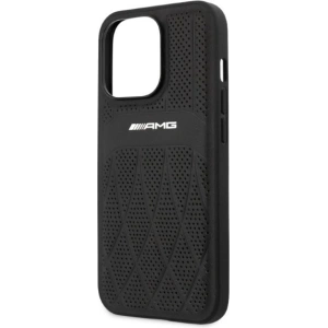 Buy Mercedes AMG AMHCP13XOSDBK Apple iPhone 13 Pro Max black hardcase Leather Curved Lines - MRS69 - {ean13} - Home Screen Store Europe