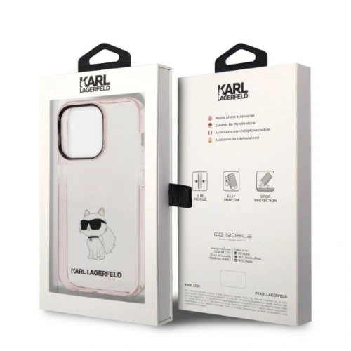 Kup Etui Karl Lagerfeld KLHCP14LHNCHTCP Apple iPhone 14 Pro różowy/pink hardcase Ikonik Choupette - KLD1268 - {ean13} - Sklep Home Screen