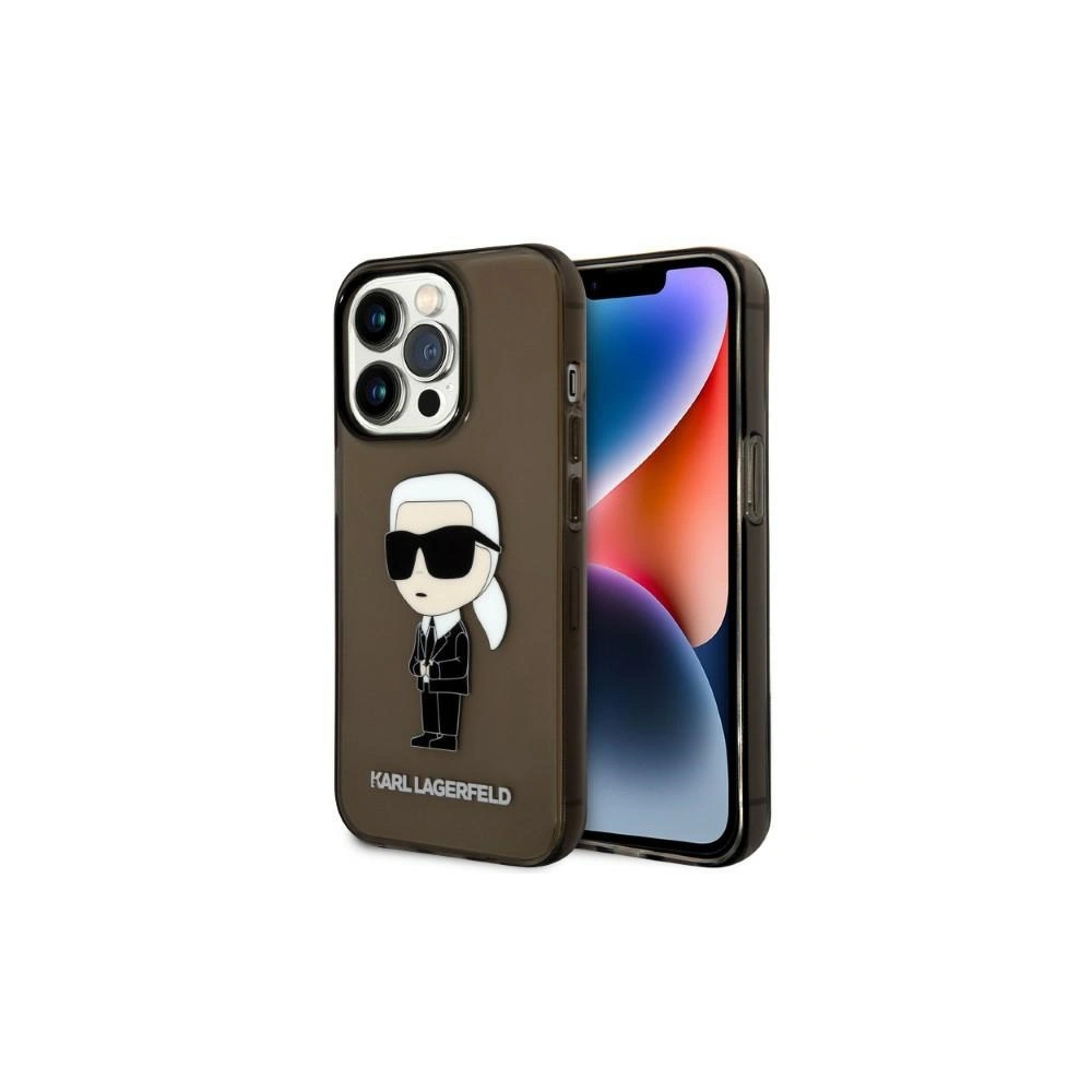 Etui Karl Lagerfeld KLHCP14LHNIKTCK Apple iPhone 14 Pro czarny/black hardcase Ikonik Etui Karl Lagerfeld