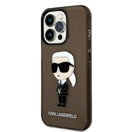 Kup Case Karl Lagerfeld KLHCP14LHNIKTCK Apple iPhone 14 Pro schwarz/black hardcase Ikonik Case Karl Lagerfeld - KLD1269 - {ean13} - Sklep Home Screen