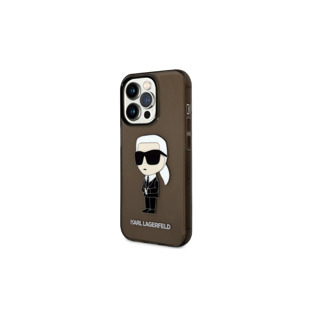 Etui Karl Lagerfeld KLHCP14LHNIKTCK Apple iPhone 14 Pro czarny/black hardcase Ikonik Etui Karl Lagerfeld