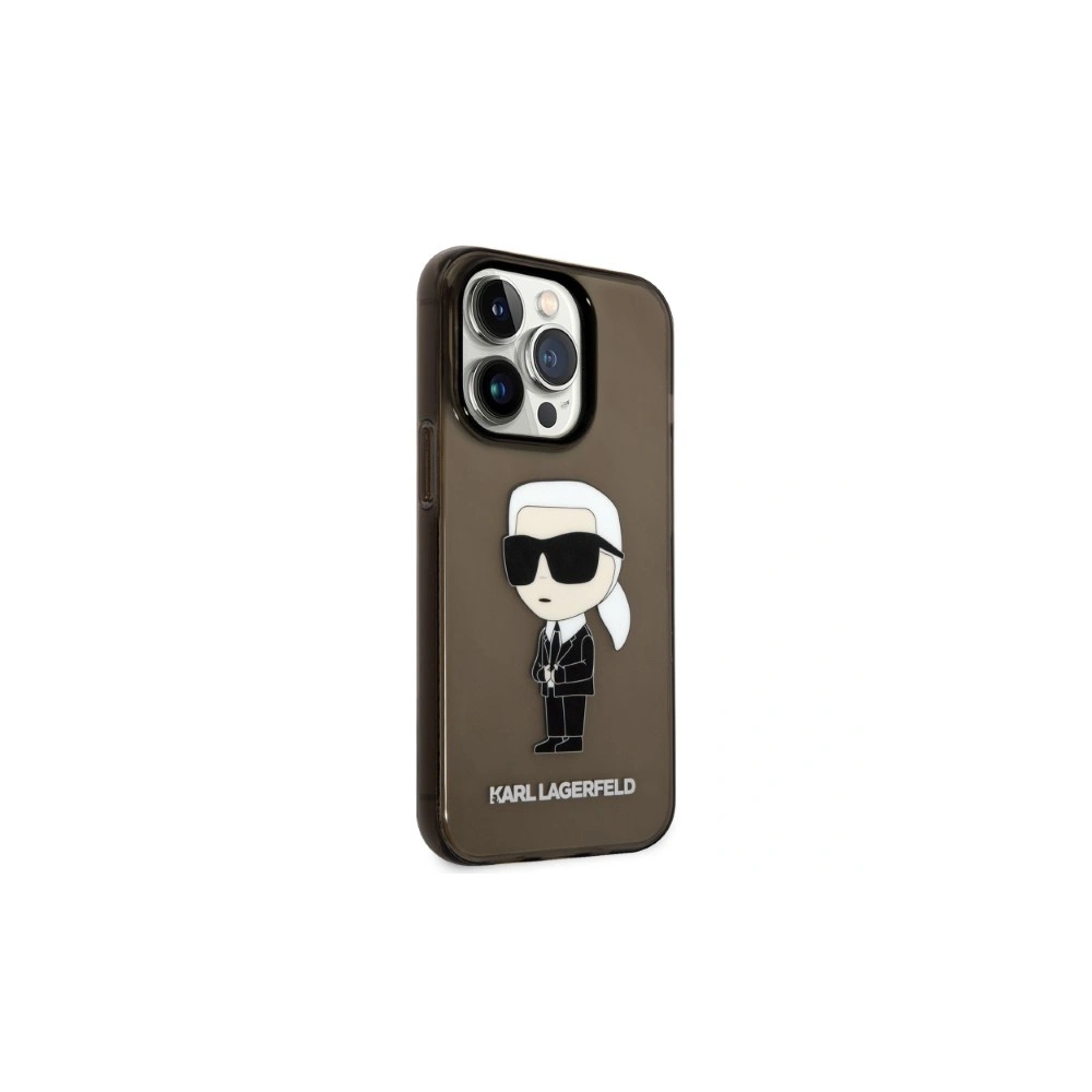 Etui Karl Lagerfeld KLHCP14LHNIKTCK Apple iPhone 14 Pro czarny/black hardcase Ikonik Etui Karl Lagerfeld