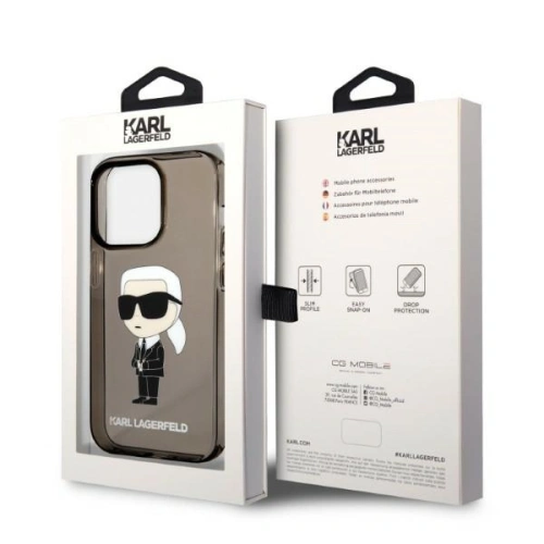 Kup Case Karl Lagerfeld KLHCP14LHNIKTCK Apple iPhone 14 Pro schwarz/black hardcase Ikonik Case Karl Lagerfeld - KLD1269 - {ean13} - Sklep Home Screen