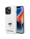 Etui Karl Lagerfeld KLHCP14LSNCHBCH Apple iPhone 14 Pro hardcase bílý/white Silicone Choupette