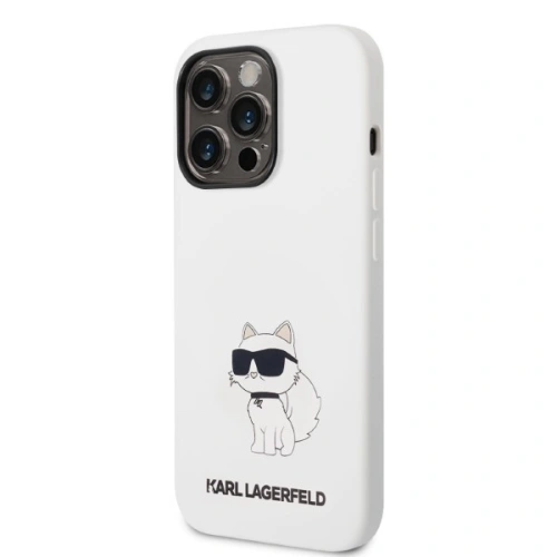 Kup Etui Karl Lagerfeld KLHCP14LSNCHBCH Apple iPhone 14 Pro hardcase bílý/white Silicone Choupette - KLD1270 - {ean13} - Sklep Home Screen