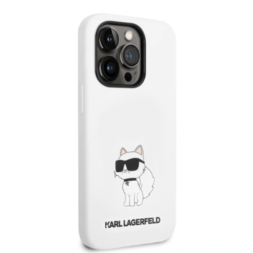 Kup Etui Karl Lagerfeld KLHCP14LSNCHBCH Apple iPhone 14 Pro hardcase alb/white Silicone Choupette - KLD1270 - {ean13} - Sklep Home Screen