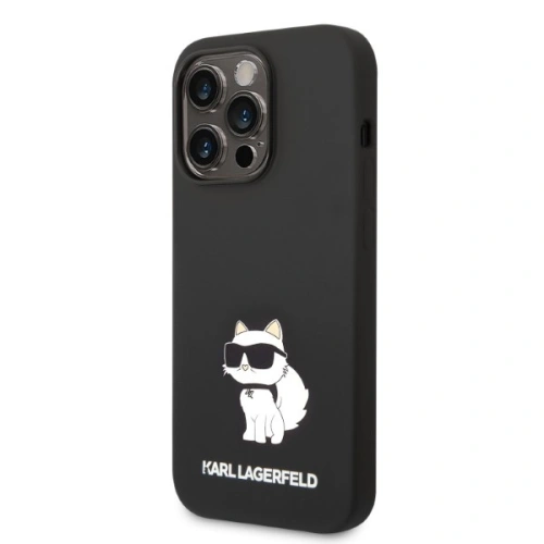 Buy Karl Lagerfeld KLHCP14LSNCHBCK Apple iPhone 14 Pro hardcase black Silicone Choupette - KLD1271 - {ean13} - Home Screen Store Europe