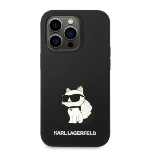 Buy Karl Lagerfeld KLHCP14LSNCHBCK Apple iPhone 14 Pro hardcase black Silicone Choupette - KLD1271 - {ean13} - Home Screen Store Europe
