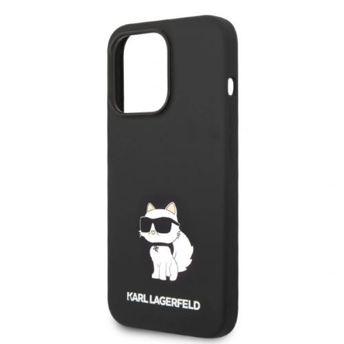 Buy Karl Lagerfeld KLHCP14LSNCHBCK Apple iPhone 14 Pro hardcase black Silicone Choupette - KLD1271 - {ean13} - Home Screen Store Europe