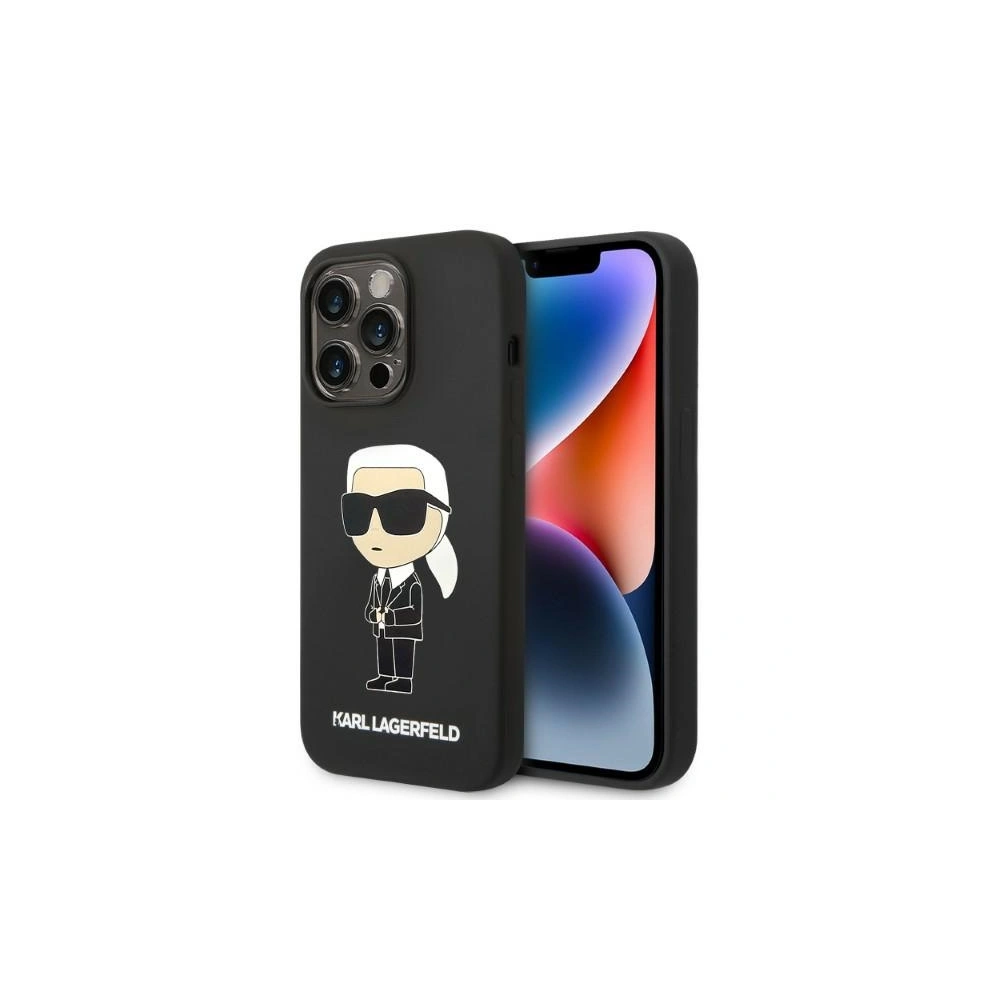 Etui Karl Lagerfeld KLHCP14LSNIKBCK Apple iPhone 14 Pro hardcase czarny/black Silicone Ikonik