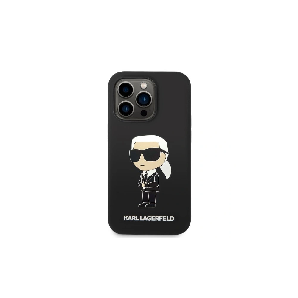 Etui Karl Lagerfeld KLHCP14LSNIKBCK Apple iPhone 14 Pro hardcase czarny/black Silicone Ikonik
