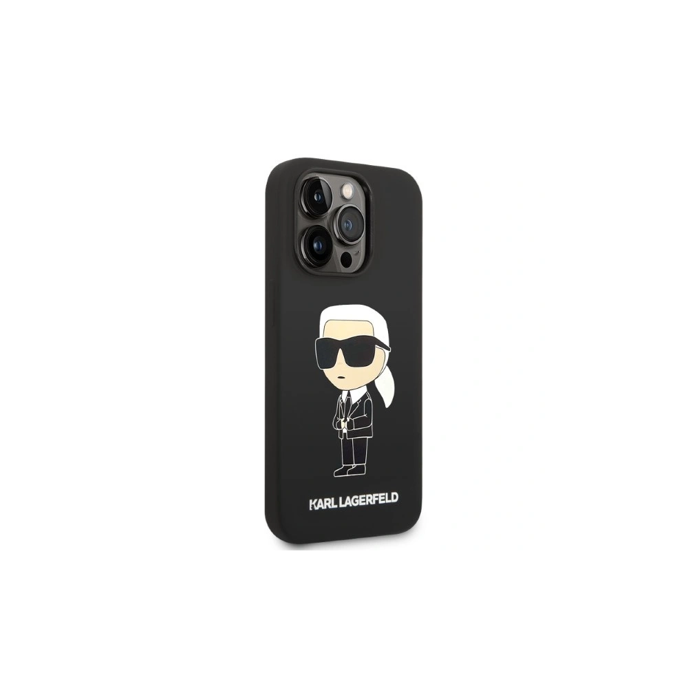 Etui Karl Lagerfeld KLHCP14LSNIKBCK Apple iPhone 14 Pro hardcase czarny/black Silicone Ikonik