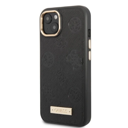 Kup Etui Guess GUHMP13MSAPSTK Apple iPhone 13 negru/black hardcase Peony Logo Plate MagSafe - GUE2272 - {ean13} - Sklep Home Screen