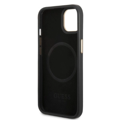 Kup Etui Guess GUHMP13MSAPSTK Apple iPhone 13 negru/black hardcase Peony Logo Plate MagSafe - GUE2272 - {ean13} - Sklep Home Screen