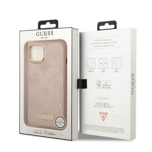Kup Case Guess GUHMP13MSAPSTP Apple iPhone 13 rosa/pink Hardcase Peony Logo Plate MagSafe - GUE2273 - {ean13} - Sklep Home Screen