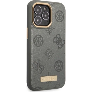 Buy Guess GUHMP13XSAPSTG Apple iPhone 13 Pro Max grey hardcase Peony Logo Plate MagSafe - GUE2274 - {ean13} - Home Screen Store Europe