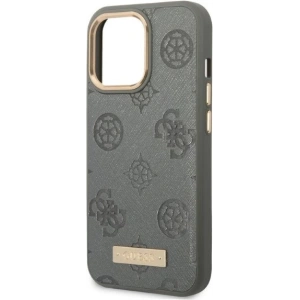 Buy Guess GUHMP13XSAPSTG Apple iPhone 13 Pro Max grey hardcase Peony Logo Plate MagSafe - GUE2274 - {ean13} - Home Screen Store Europe