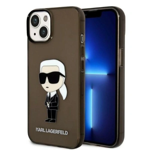 Buy Karl Lagerfeld KLHCP14MHNIKTCK Apple iPhone 14 Plus / 15 Plus black hardcase Ikonik Karl Lagerfeld - KLD1274 - {ean13} - Home Screen Store Europe