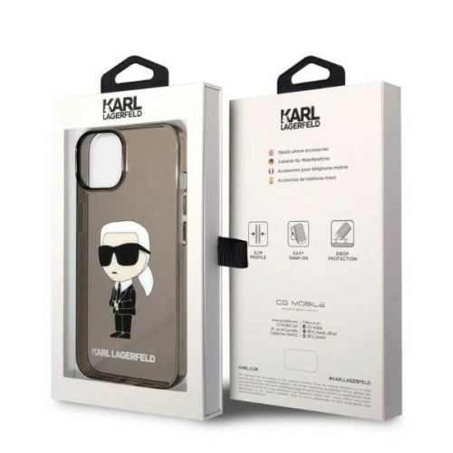 Kup Case Karl Lagerfeld KLHCP14MHNIKTCK Apple iPhone 14 Plus / 15 Plus schwarz/black hardcase Ikonik Case Karl Lagerfeld - KLD1274 - {ean13} - Sklep Home Screen