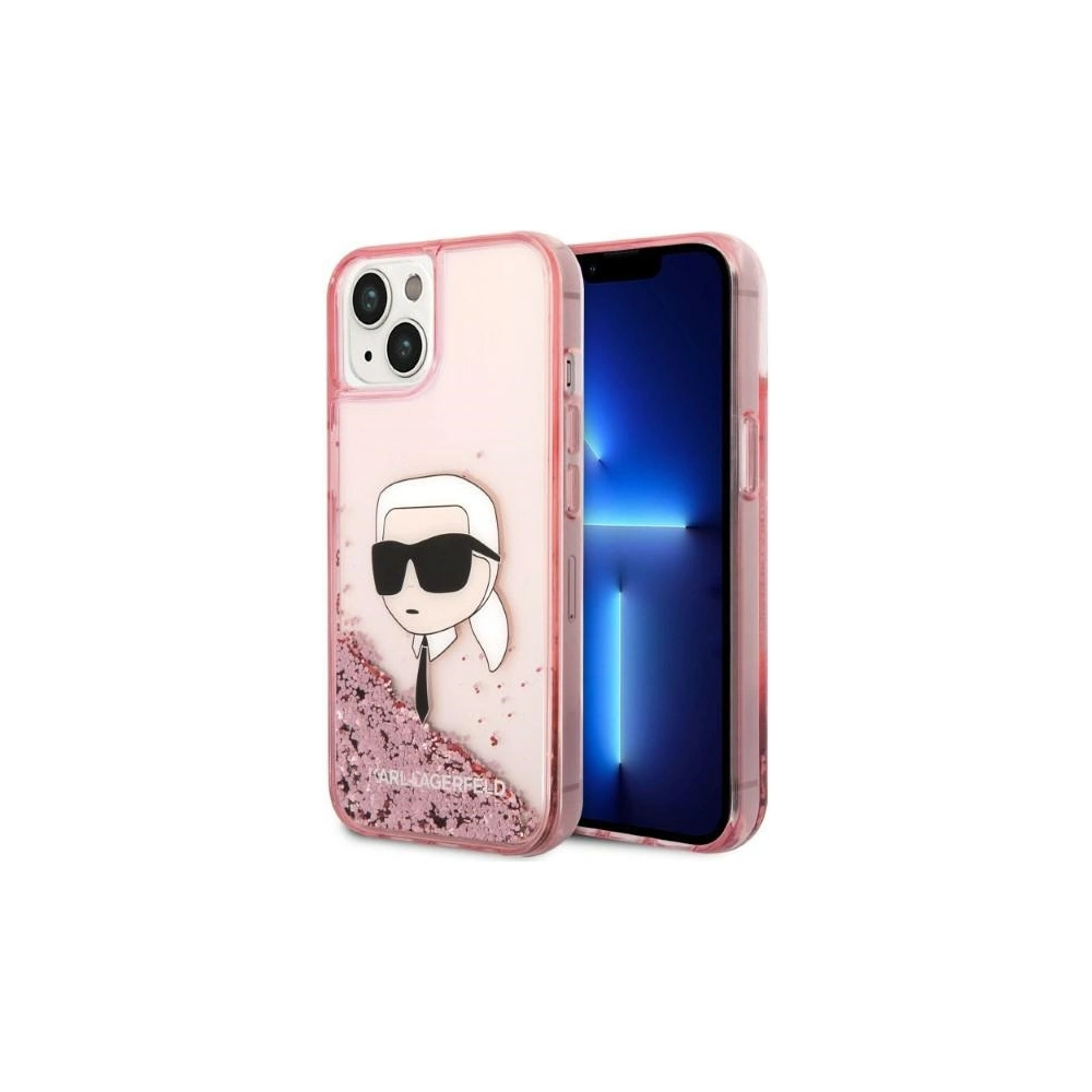 Etui Karl Lagerfeld KLHCP14MLNKHCP Apple iPhone 14 Plus / 15 Plus różowy/pink hardcase Glitter Karl Head