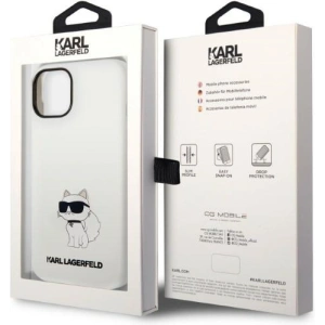 Etui Karl Lagerfeld KLHCP14MSNCHBCH Apple iPhone 14 Plus / 15 Plus hardcase biały/white Silicone Choupette