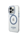 Kup Etui Guess GUHMP14LHTRMB Apple iPhone 14 Pro albastru/blue carcasă tare Metal Outline Magsafe - GUE2277 - {ean13} - Sklep Home Screen