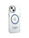 Kup Etui Guess GUHMP14MHTRMB Apple iPhone 14 Plus / 15 Plus niebieski/blue hard case Metal Outline Magsafe - GUE2278 - {ean13} - Sklep Home Screen