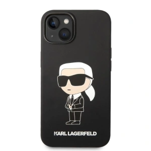 Etui Karl Lagerfeld KLHCP14MSNIKBCK Apple iPhone 14 Plus / 15 Plus hardcase czarny/black Silicone Ikonik