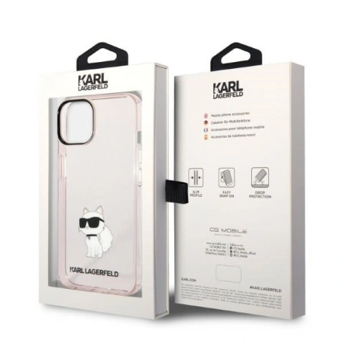 Kup Etui Karl Lagerfeld KLHCP14SHNCHTCP Apple iPhone 14 rózsaszín/pink hardcase Ikonik Choupette - KLD1280 - {ean13} - Sklep Home Screen