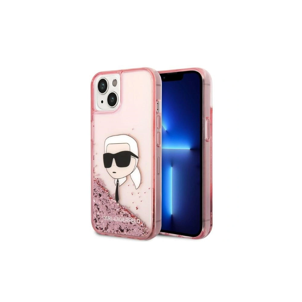 Etui Karl Lagerfeld KLHCP14SLNKHCP Apple iPhone 14 różowy/pink hardcase Glitter Karl Head