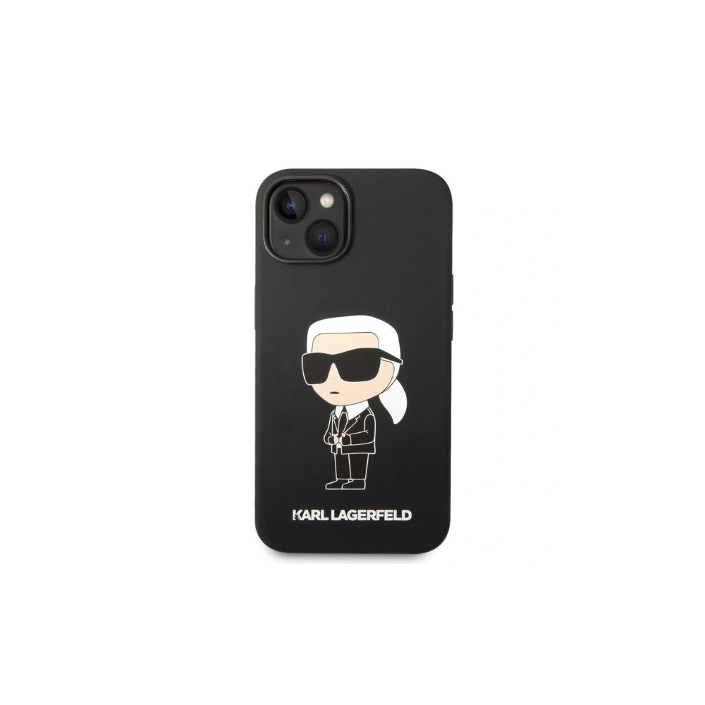 Etui Karl Lagerfeld KLHCP14SSNIKBCK Apple iPhone 14 hardcase czarny/black Silicone Ikonik
