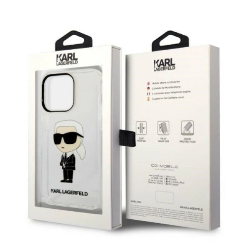 Kup Etui Karl Lagerfeld KLHCP14XHNIKTCT Apple iPhone 14 Pro Max transparent hardcase Ikonik Etui Karl Lagerfeld - KLD1288 - {ean13} - Sklep Home Screen