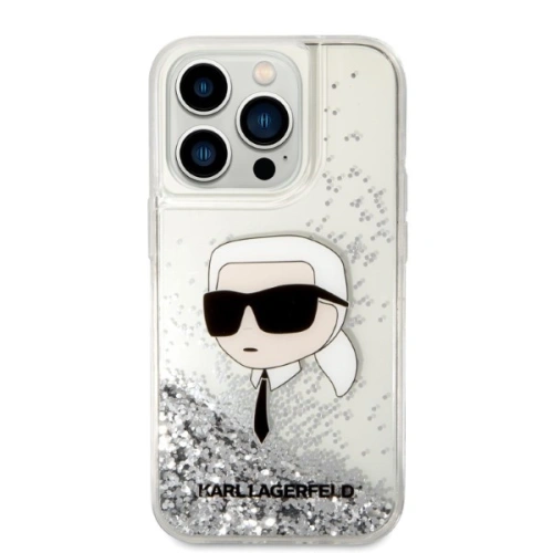 Buy Karl Lagerfeld KLHCP14XLNKHCH Apple iPhone 14 Pro Max silver hardcase Glitter Karl Head - KLD1289 - {ean13} - Home Screen Store Europe