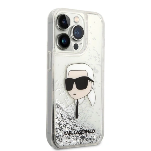 Buy Karl Lagerfeld KLHCP14XLNKHCH Apple iPhone 14 Pro Max silver hardcase Glitter Karl Head - KLD1289 - {ean13} - Home Screen Store Europe