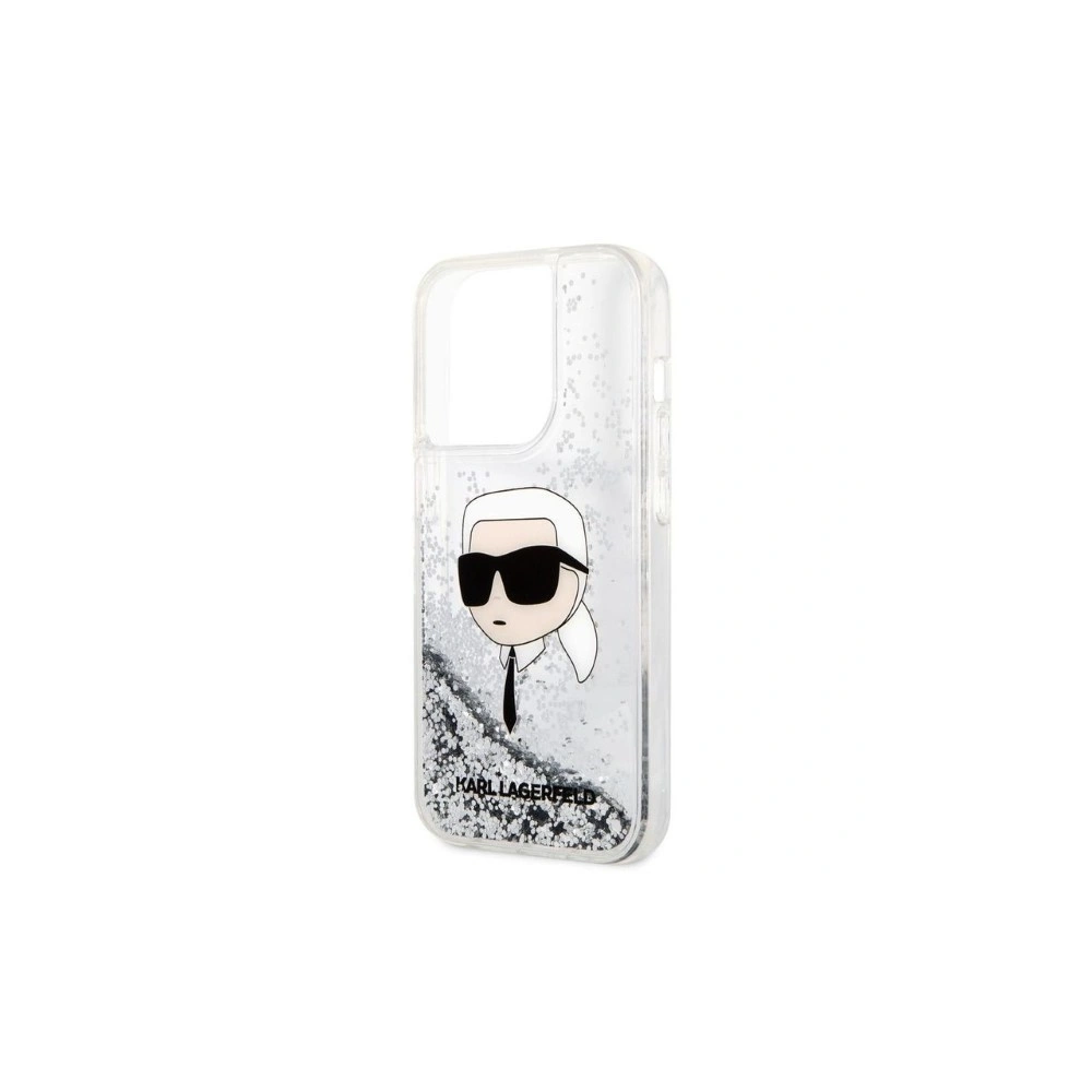 Etui Karl Lagerfeld KLHCP14XLNKHCH Apple iPhone 14 Pro Max srebrny/silver hardcase Glitter Karl Head