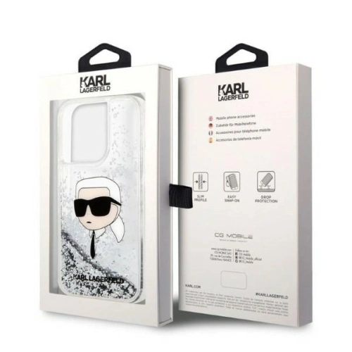 Buy Karl Lagerfeld KLHCP14XLNKHCH Apple iPhone 14 Pro Max silver hardcase Glitter Karl Head - KLD1289 - {ean13} - Home Screen Store Europe