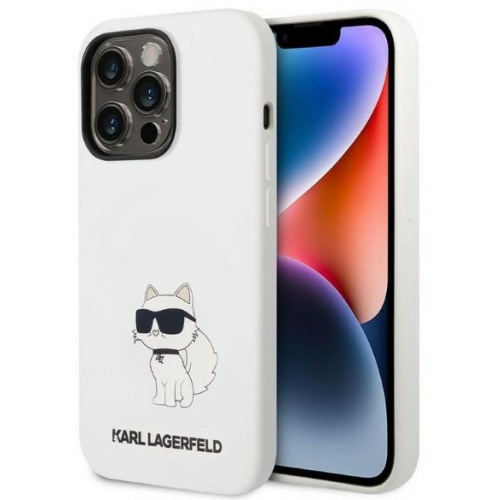 Kup Etui Karl Lagerfeld KLHCP14XSNCHBCH Apple iPhone 14 Pro Max hardcase biały/white Silicone Choupette - 3666339086794 - KLD1290 - Homescreen.pl