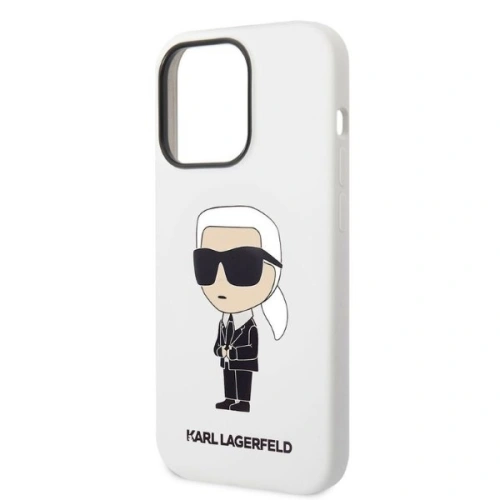 Kup Etui Karl Lagerfeld KLHCP14XSNIKBCH Apple iPhone 14 Pro Max hardcase alb/white Silicone Ikonik - KLD1293 - {ean13} - Sklep Home Screen