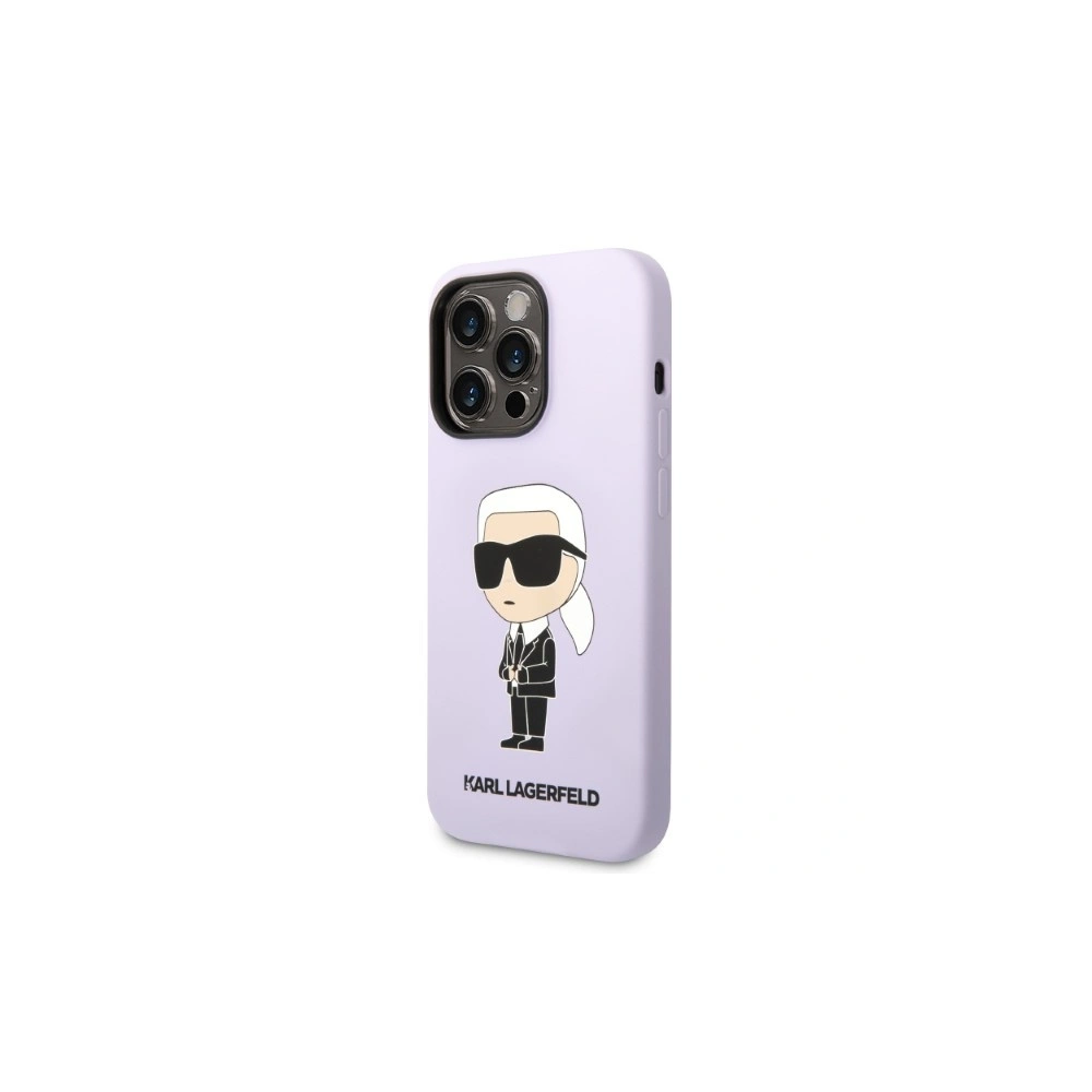 Etui Karl Lagerfeld KLHCP14XSNIKBCU Apple iPhone 14 Pro Max hardcase purpurowy/purple Silicone Ikonik