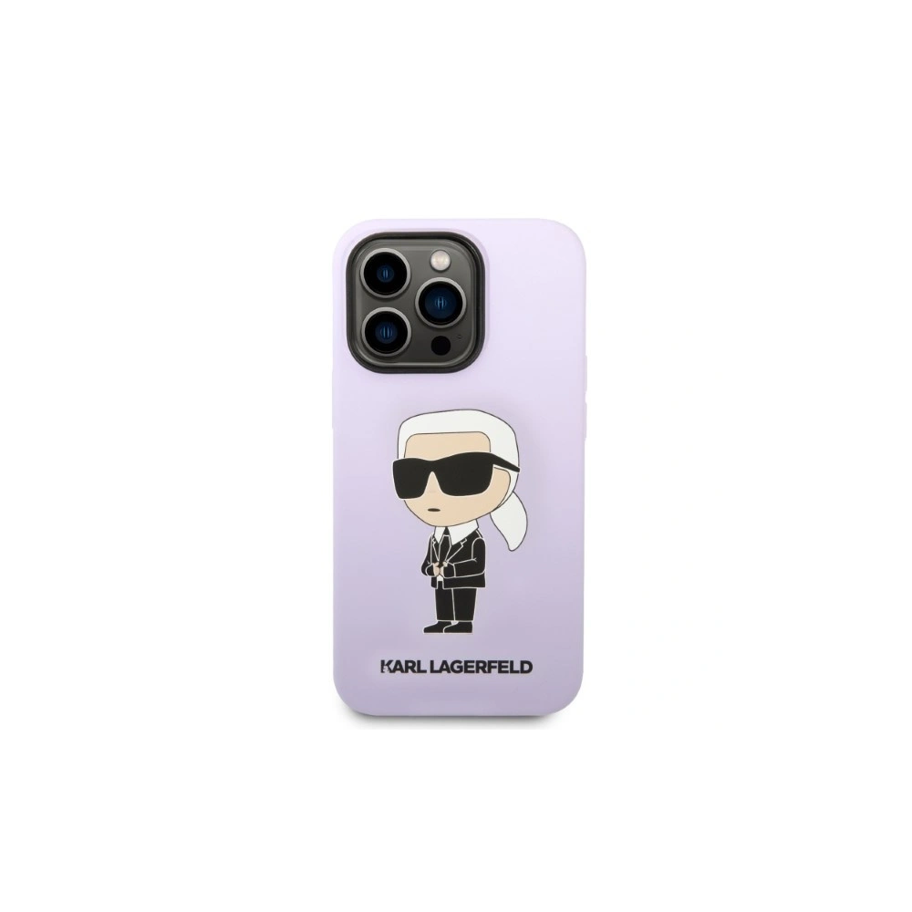 Etui Karl Lagerfeld KLHCP14XSNIKBCU Apple iPhone 14 Pro Max hardcase purpurowy/purple Silicone Ikonik