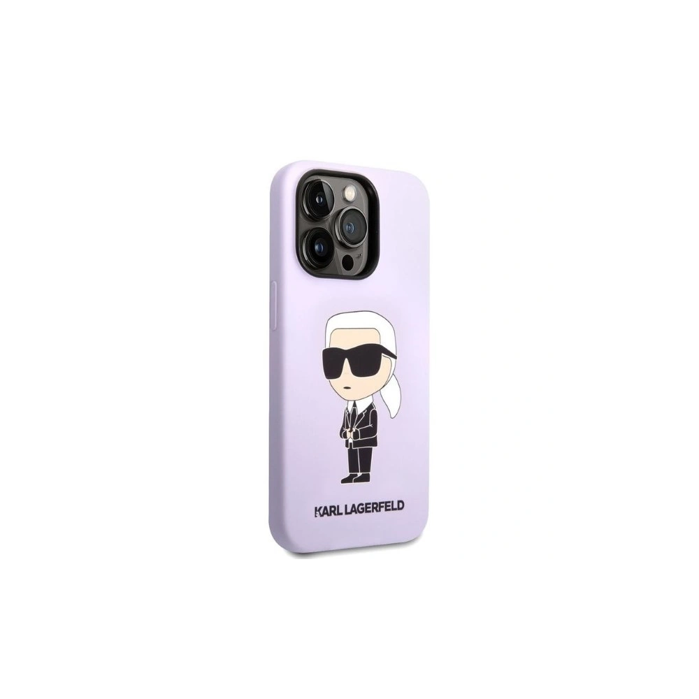 Etui Karl Lagerfeld KLHCP14XSNIKBCU Apple iPhone 14 Pro Max hardcase purpurowy/purple Silicone Ikonik