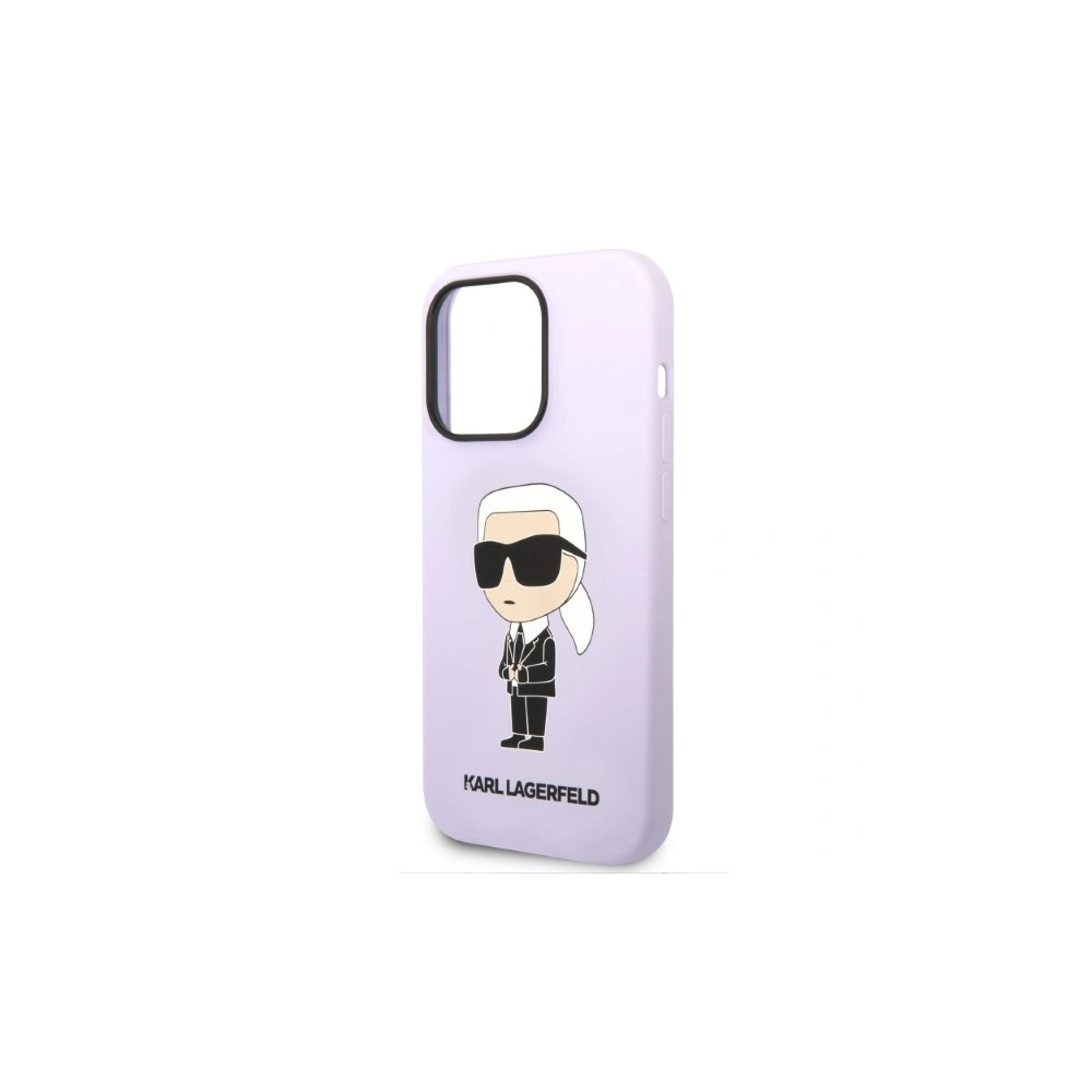 Etui Karl Lagerfeld KLHCP14XSNIKBCU Apple iPhone 14 Pro Max hardcase purpurowy/purple Silicone Ikonik
