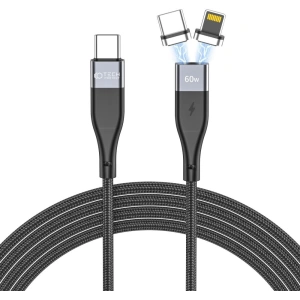Kup Magnetisches Kabel Tech-Protect Ultraboost 2in1 Magnetic Cable Lightning & USB-C PD 60W 3A 100cm Schwarz - THP1610 - {ean13} - Sklep Home Screen