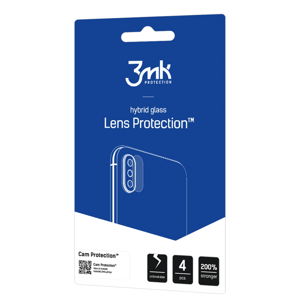 Szkło hybrydowe na obiektyw aparatu 3MK Lens Protection Apple iPhone 14 Pro/14 Pro Max [4 PACK]