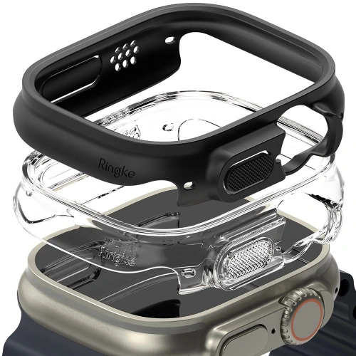 Buy Case Ringke Slim Apple Watch Ultra 49mm Clear & Matte Black [2 PACK] - RGK1732 - {ean13} - Home Screen Store Europe
